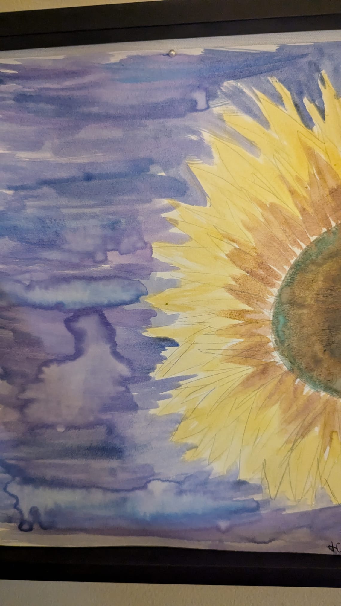 Watercolor Sunflower