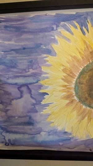 Watercolor Sunflower
